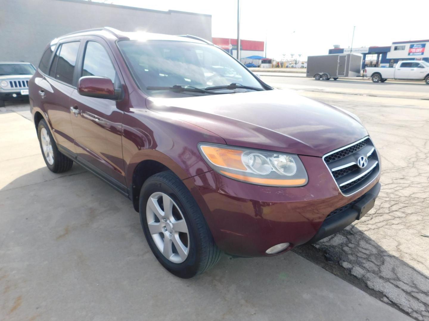 2008 BURGUNDY Hyundai Santa Fe Limited (5NMSH13E58H) with an 3.3L V6 DOHC 24V engine, 5-Speed Automatic Overdrive transmission, located at 2121 Burlington St, North Kansas City, MO, 64116, (816) 556-0707, 39.144707, -94.581978 - Photo#9